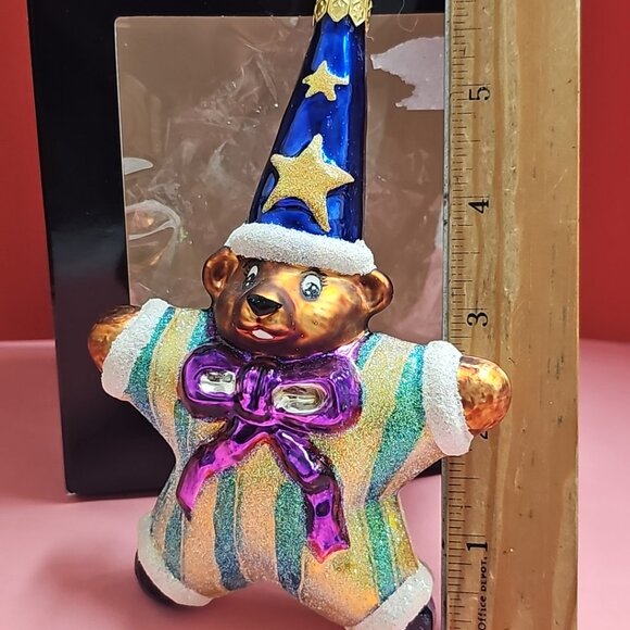 Lot (4) Christopher RADKO Glass Christmas Ornament - Santa, Bear, Penguin - Picture 6 of 11